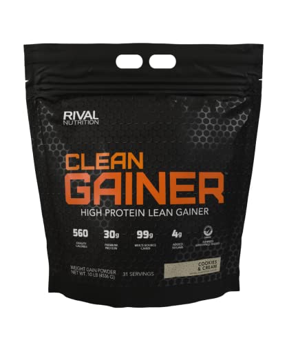 Rivalus Clean Gainer, Cookies & Creme, 10 Pound