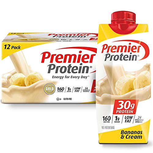 Premier Protein High Protein Shake, Bananas & Cream, 11 Fl Oz (Pack of 12)