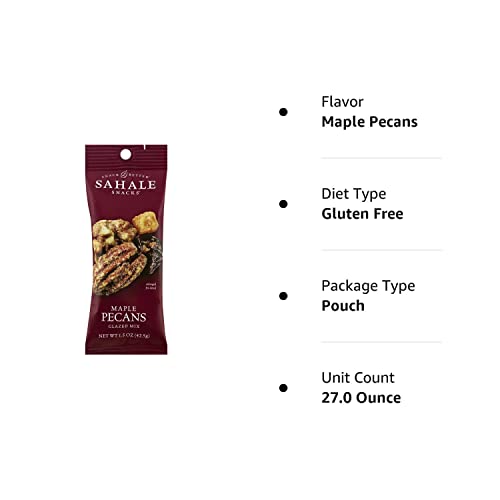 Sahale Snacks Maple Pecans Glazed Mix, 1.5 Ounces (Pack of 18)