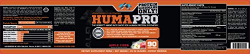ALR Industries Humapro,  Protein Matrix Formulated for Humans, Waste Less. Gain Lean Muscle, Apple Cider -  667g(23.52 oz)