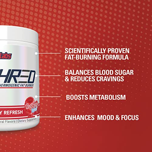 EHPlabs OxyShred Thermogenic Pre Workout Powder & Shredding Supplement - Clinically Proven Preworkout Powder with L Glutamine & Acetyl L Carnitine, Energy Boost Drink - Raspberry Refresh, 60 Servings