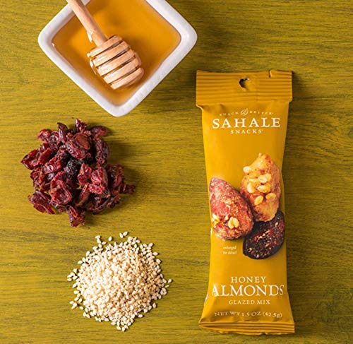 Sahale Snacks Honey Almonds Glazed Mix, 1.5 Ounces (Pack of 18)