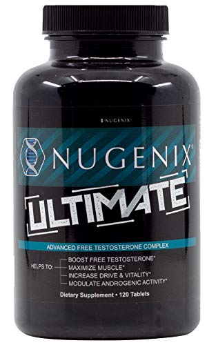 Nugenix Ultimate Testosterone Booster for Men, Clinically Researched, Maximizes Muscle, Boost Vitality, Mega Dose D-Aspartic Acid - 120 Count