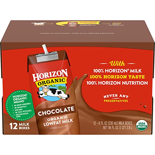 Horizon Organic Shelf-Stable 1% Low Fat milk Boxes, Chocolate, 8 oz., 12 Pack