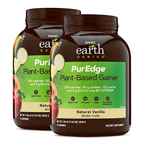 GNC Earth Genius PurEdge Plant-Based Gainer - Natural Vanilla - Twin Pack