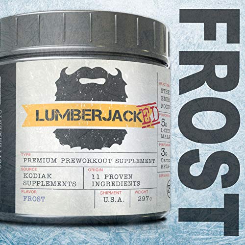 Kodiak Supplements LUMBERJACKED Pre-Workout Supplement with CarnoSyn 30 Servings - Better Pumps, Strength, Energy, and Focus - No Crash