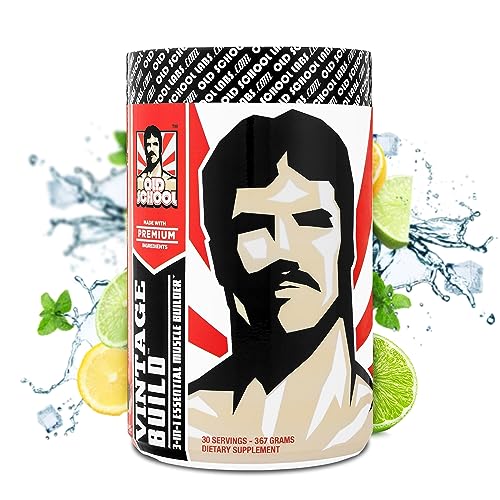 Vintage Build – Post Workout Recovery & Muscle Building Powder Drink for Muscular Strength & Growth - Reduces Soreness – Creatine Monohydrate, BCAAs, L-Glutamine – Lemon Lime Flavor – 367g