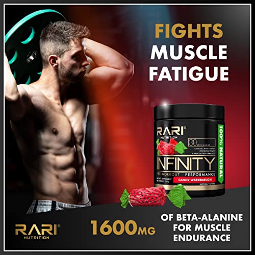 RARI Nutrition - Infinity 100% Natural Pre Workout Powder - Preworkout Energy, Pump, and Performance for Men and Women - Keto and Vegan Friendly - No Creatine - 30 Servings
