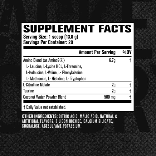 EAA Surge Essential Amino Acids Powder - EAAS & BCAA Intra Workout Supplement w /L-Citrulline, Taurine, & More for Muscle Building, Strength, Endurance, Recovery - Pineapple, 20sv