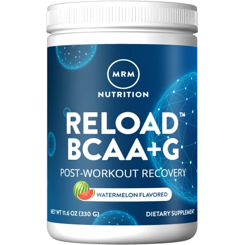 MRM Nutrition Reload BCAA+G Post-Workout Recovery | Watermelon Flavored | 9.6g Amino Acids | with CarnoSyn® | Muscle Recovery | Keto Friendly | 26 Servings