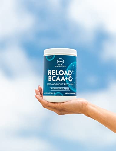 MRM Nutrition Reload BCAA+G Post-Workout Recovery | Watermelon Flavored | 9.6g Amino Acids | with CarnoSyn® | Muscle Recovery | Keto Friendly | 26 Servings