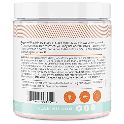 Alani Nu Pre Workout Supplement Powder for Energy, Endurance & Pump | Sugar Free | 200mg Caffeine | Formulated with Amino Acids Like L-Theanine to Prevent Crashing | Mimosa, 30 Servings