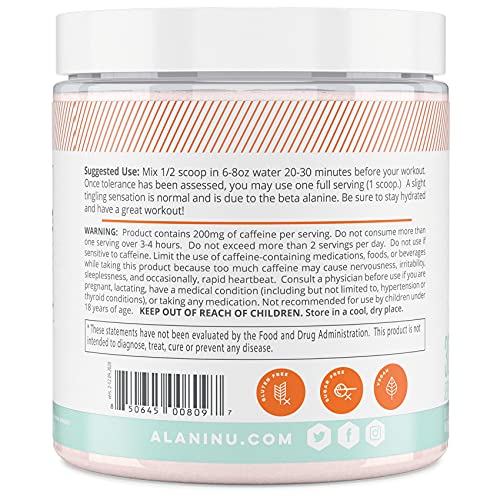 Alani Nu Pre Workout Supplement Powder for Energy, Endurance & Pump | Sugar Free | 200mg Caffeine | Formulated with Amino Acids Like L-Theanine to Prevent Crashing | Carnival Candy Grape, 30 Servings