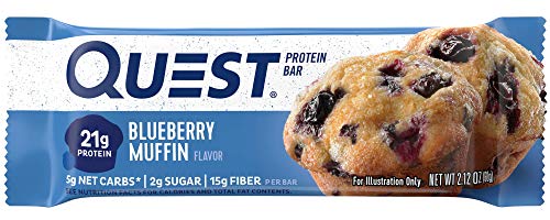 Quest Nutrition Protein Bar, Blueberry Muffin (Pack of 12)