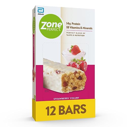 ZonePerfect Protein Bars, Strawberry Yogurt, High Protein, With Vitamins & Minerals (12 count)