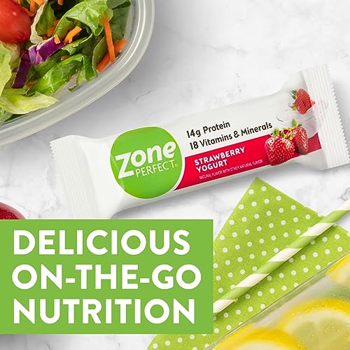 ZonePerfect Protein Bars, Strawberry Yogurt, High Protein, With Vitamins & Minerals (12 count)