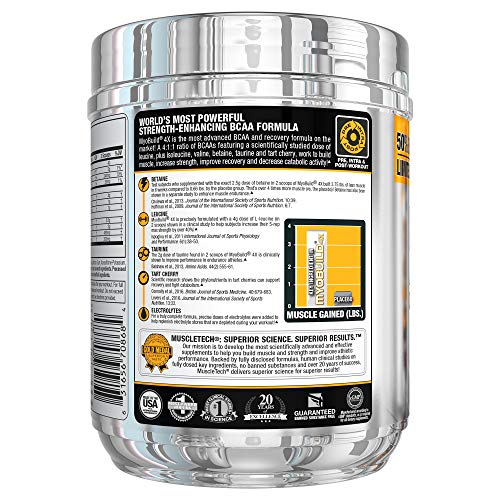 Muscletech Myobuild BCAA Amino Acids Supplement, Muscle Building and Recovery Formula Betaine & Electrolytes