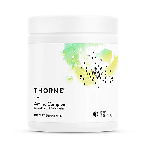 Thorne Amino Complex - Clinically-Validated EAA and BCAA Powder for Pre or Post-Workout - Promotes Lean Muscle Mass and Energy Production - NSF Certified for Sport - Lemon Flavor - 8 Oz - 30 Servings