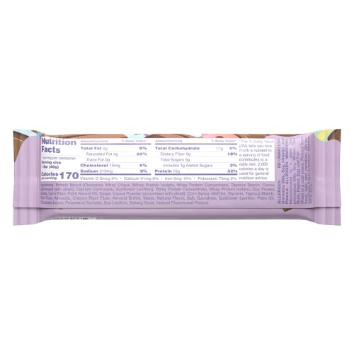 Alani Nu Fit Snack Protein Bar, Gluten-Free Bars, 16g Protein, Low-Sugar, Low-Carb, Gluten-Free, Chocolate Cake, 12 Servings