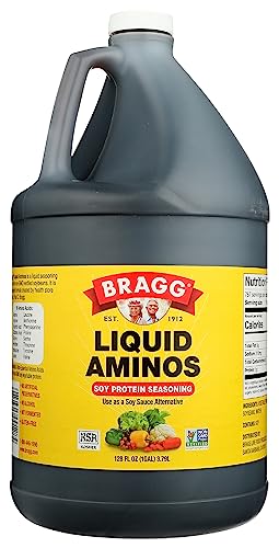 Bragg Liquid Aminos All Purpose Seasoning – Soy Sauce Alternative – Gluten Free, No GMO’s, Kosher Certified, 1 Gallon