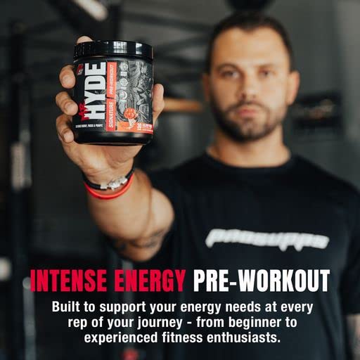 PROSUPPS Mr. Hyde Signature Pre Workout with Creatine, Beta Alanine, TeaCrine and Caffeine for Sustained Energy, Focus and Pumps - Pre-Workout Energy Drink for Men and Women (Blue Razz, 30 Servings)