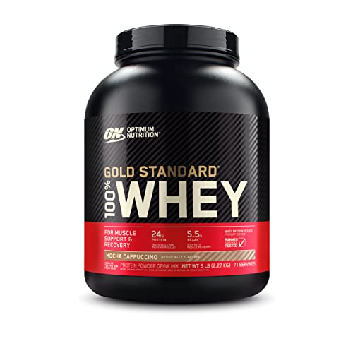 Optimum Nutrition Gold Standard 100% Whey Protein Powder, Mocha Cappuccino, 5 Pound (Packaging May Vary)