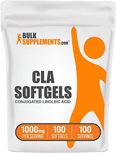 BULKSUPPLEMENTS.COM Conjugated Linoleic Acid CLA 1000mg Softgels - CLA Supplements - CLA Pills - CLA 1000mg - CLA Safflower Capsules - 1 CLA Softgels per Serving - 100-Day Supply (100 Softgels)