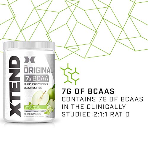 XTEND Original BCAA Powder Smash Apple | Sugar Free Post Workout Muscle Recovery Drink with Amino Acids | 7g BCAAs for Men & Women | 30 Servings