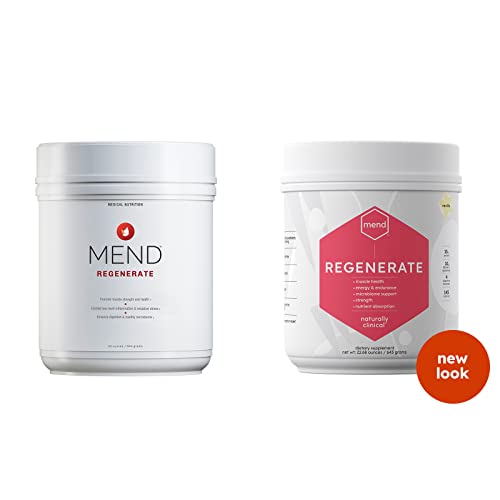 MEND Regenerate, Post Workout Recovery, Immune Support, and Sports Nutrition Supplement for Men and Women - Natural, Gluten Free, and Non-GMO - Vanilla Protein Powder, 20 Servings