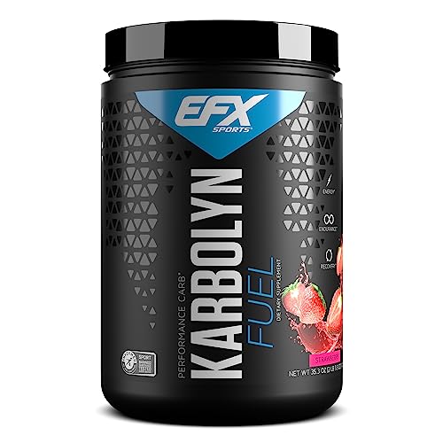 EFX Sports Karbolyn Fuel | Fast-Absorbing Carbohydrate Powder | Carb Load, Sustained Energy, Quick Recovery | Stimulant Free | 18 Servings (Strawberry)