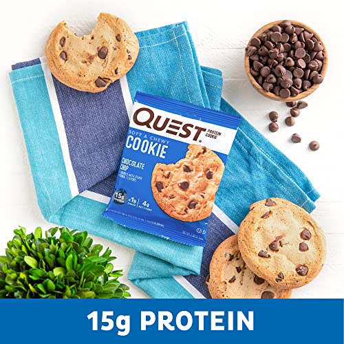 Quest Nutrition Chocolate Chip Protein Cookie; Keto Friendly; High Protein; Low Carb; 12 Count