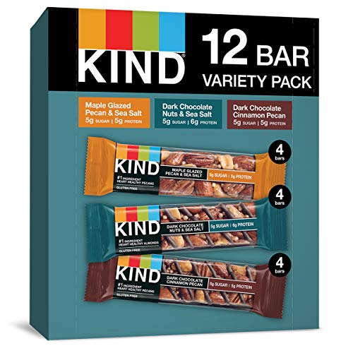 KIND Bars, Nuts and Spices Variety Pack, Gluten Free, Low Glycemic Index, 1.4 Ounce Bars, 12 Count