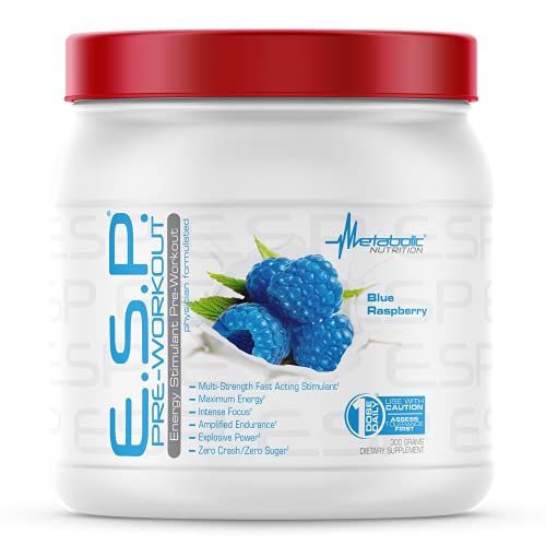 Metabolic Nutrition, ESP, Energy and Endurance Stimulating Pre Workout, Pre Intra Workout, High Energy and Mental Focus, Stimulating Workout Supplement, 300 Grams (90 Servings)