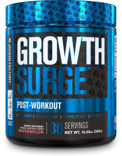 Jacked Factory Growth Surge Creatine Post Workout w/L-Carnitine - Daily Muscle Builder & Recovery Supplement with Creatine Monohydrate, Betaine, L-Carnitine L-Tartrate - 30 Servings, Watermelon
