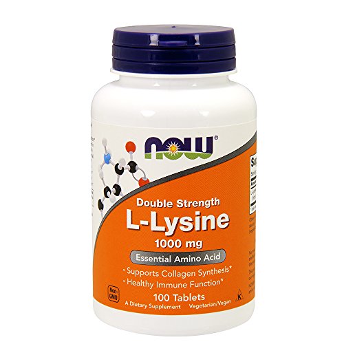 NOW Foods L-Lysine 1000mg - 100 Tablets (2-Pack)