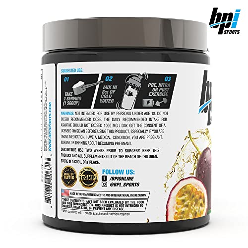 BPI Sports Best BCAA - The Building Blocks of Protein and Muscle - Supports Metabolism - Omega 6 - Passion Fruit, 30 Servings, 300 g