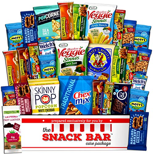 Healthy snack Care Package (30 count) A Gift crave Box with a Variety of Healthy Snack Choices - Great for Office, College Military, Work, Students Holiday Gifts.