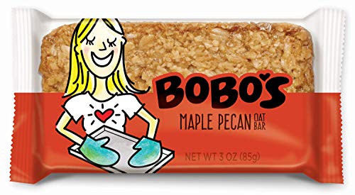Bobo's Oat Bars (Maple Pecan, 12 Pack of 3 oz Bars) Gluten Free Whole Grain Rolled Oat Bars - Great Tasting Vegan On-The-Go Snack, Made in the USA