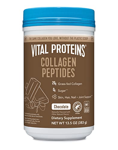 Vital Proteins Collagen Peptides Powder, Promotes Hair, Nail, Skin, Bone and Joint Health, Chocolate, 13.5 oz, Pack of 1
