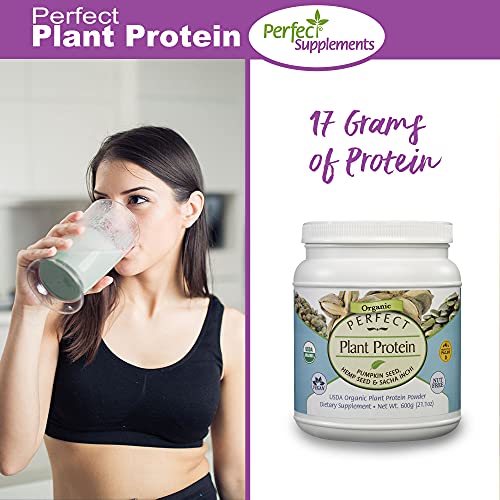 Perfect Supplements – Perfect Plant Protein Powder – 600 Grams – Pumpkin Seed – Hemp Seed & Sacha Inchi
