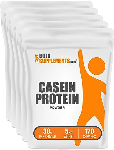 BULKSUPPLEMENTS.COM Casein Protein Powder - Whey Casein Blend Protein Powder - Protein Powder Casein - Micellar Casein Powder - 30g per Serving, 170 Servings (5 Kilograms - 11 lbs)