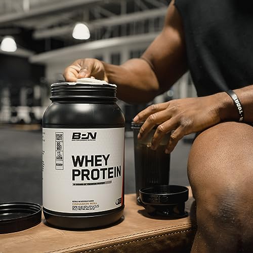 BARE PERFORMANCE NUTRITION, BPN Whey Protein Powder, Milk N' Cookies, 25g of Protein, Excellent Taste & Low Carbohydrates, 88% Whey Protein & 12% Casein Protein, 27 Servings