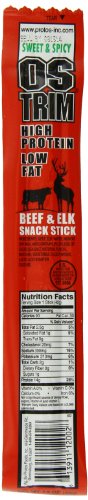 Ostrim Beef/Elk Snack Stick, Sweet and Spicy, 1.5 Ounce (Pack of 10)