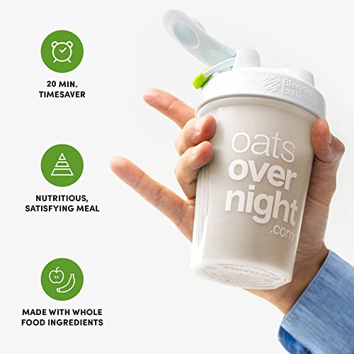 Oats Overnight - Party Variety Pack High Protein, High Fiber Breakfast Shake - Gluten Free, Non GMO Oatmeal Strawberries & Cream, Green Apple Cinnamon & More (16 Pack)