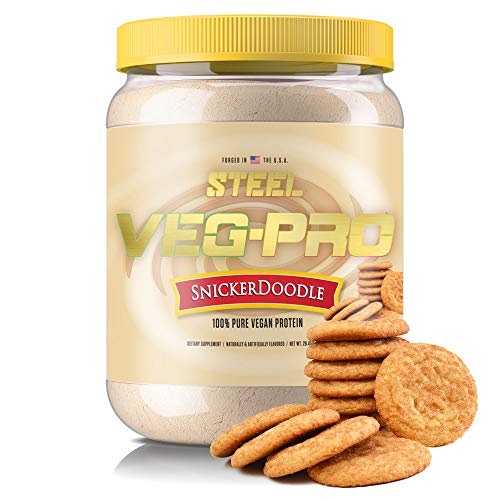 Steel Supplements Veg-PRO | Vegan Protein Powder, Snickerdoodle | 25 Servings (1.65lbs) | Organic Protein Powder with BCAA Amino Acid | Gluten Free | Non Dairy | Low Carb Formula