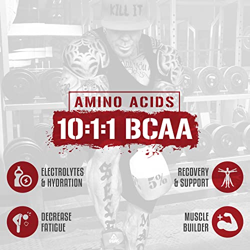 5% Nutrition Rich Piana AllDayYouMay BCAA Powder, 9g Amino Acids | Elite Intra & Post Workout for Muscle Recovery, Hydration, Endurance, Joint & Liver Support