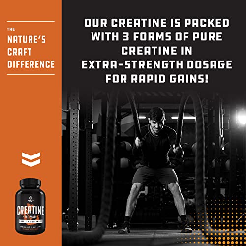 High Strength Tri Phase Creatine Pills - Muscle Mass Gainer and Muscle Recovery Creatine HCL Pyruvate and Creatine Monohydrate Pills - Optimal Muscle Builder Creatine Pre Workout for Women and Men