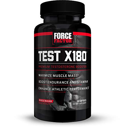 Force Factor Test X180 Supplement for Men Capsules, 60 Count, (Packaging may vary)