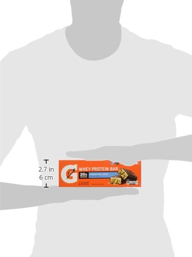 Gatorade Whey Protein Bars, Cookies & Crème, 2.8 oz bars (Pack of 12, 20g of protein per bar)