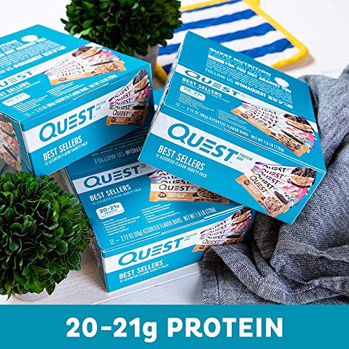 Quest Nutrition Protein Bar, Variety Pack, High Protein, Low Carb, Gluten Free, 12 Count